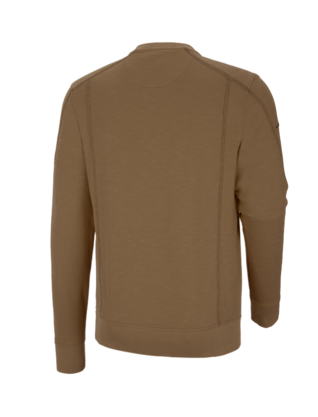 Shirts, Pullover & more: Sweatshirt cotton slub e.s.roughtough + walnut 3