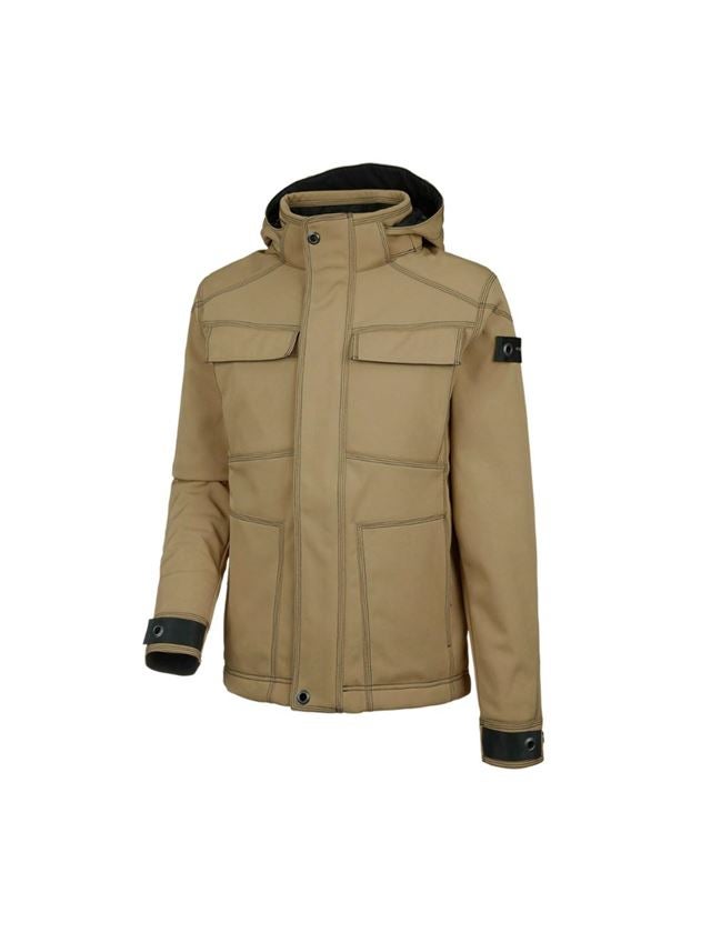 Work Jackets: Winter softshell jacket e.s.roughtough + walnut 2