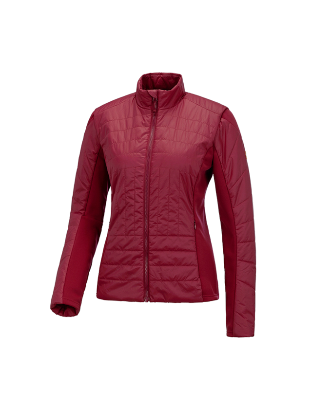 Work Jackets: e.s. Function quilted jacket thermo stretch,ladies + ruby