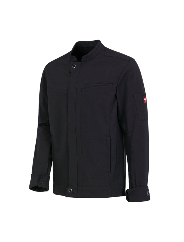 Work Jackets: Softshell jacket e.s.fusion, men's + black