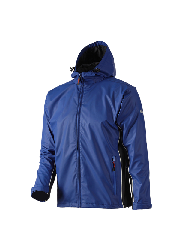 Work Jackets: Rain jacket flexactive + royal/black 2