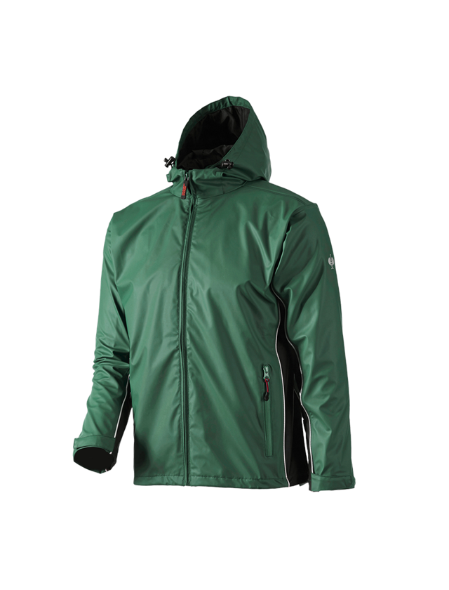 Work Jackets: Rain jacket flexactive + green/black