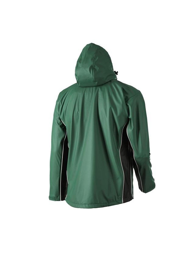 Work Jackets: Rain jacket flexactive + green/black 1