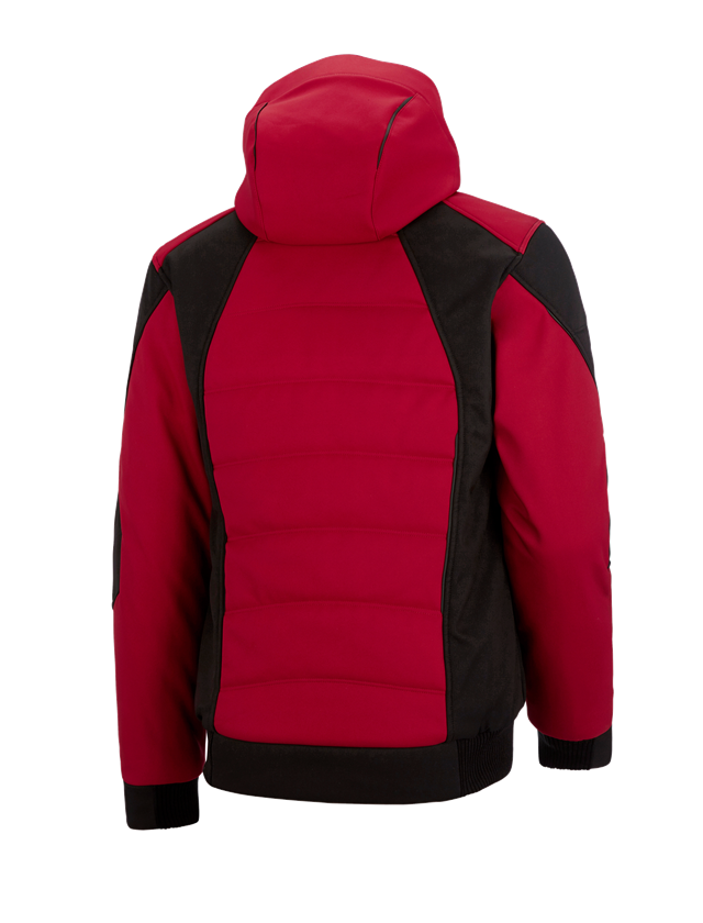 Work Jackets: Winter softshell jacket e.s.vision + red/black 3