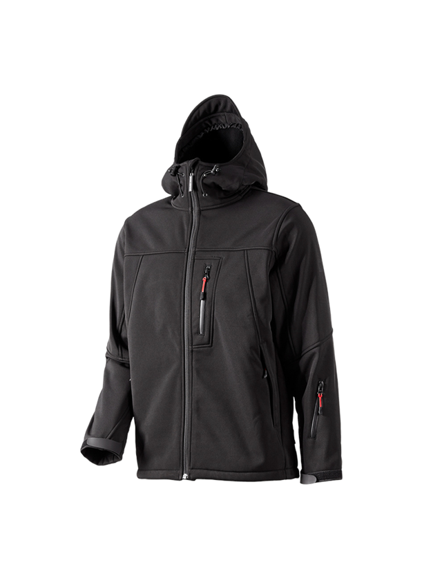 Gardening / Forestry / Farming: Softshell hooded jacket Aspen + black 2