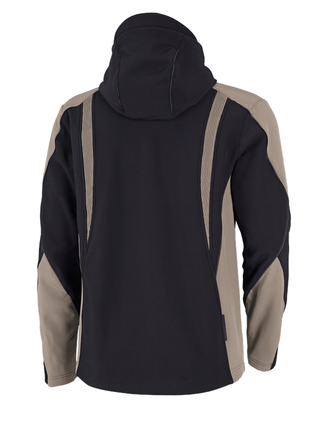Work Jackets: Softshell jacket e.s.vision + black/clay 1