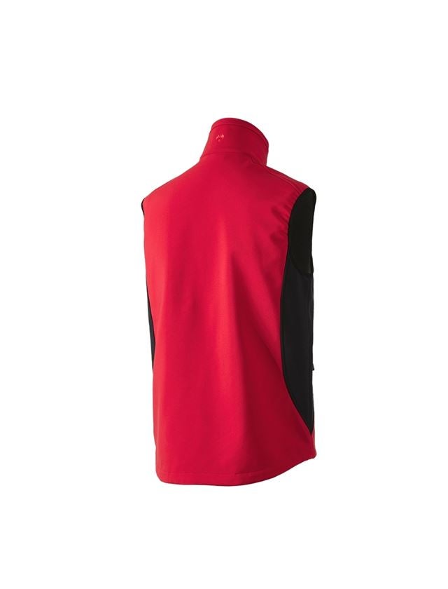 Joiners / Carpenters: Softshell bodywarmer dryplexx® softlight + red/black 3