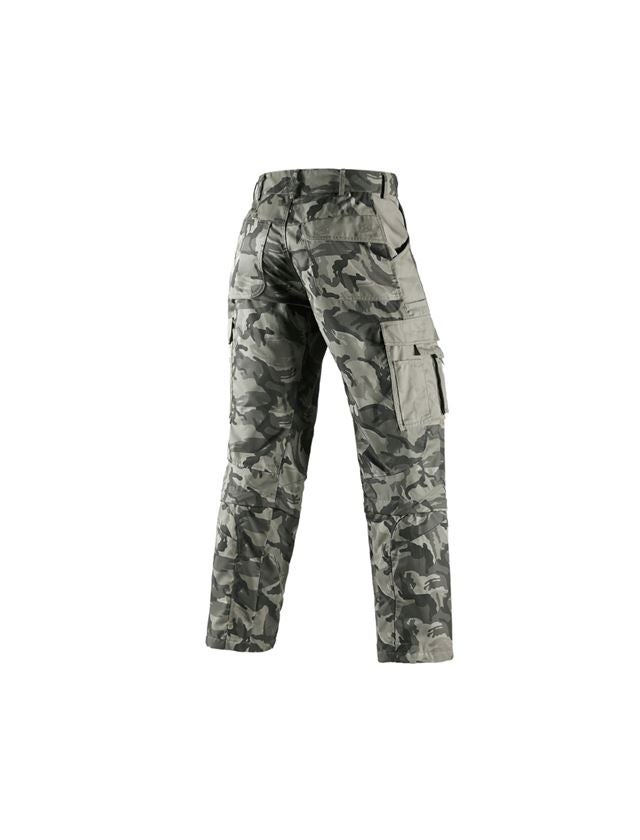 Gardening / Forestry / Farming: Zip off trousers e.s. camouflage + camouflage stonegrey 3