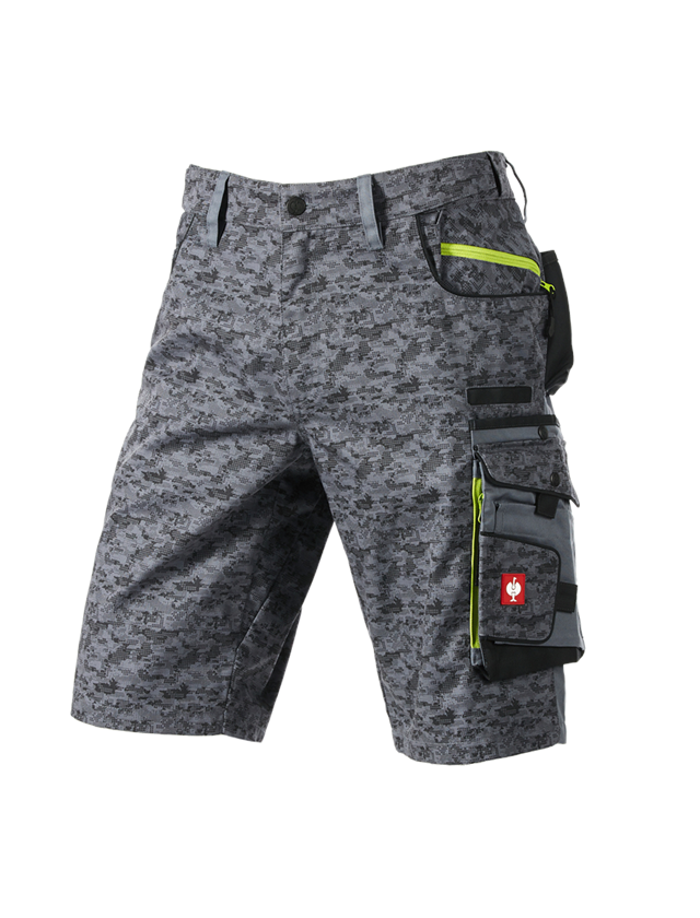 Work Trousers: e.s. Shorts Pixel + grey/graphite/lime 2
