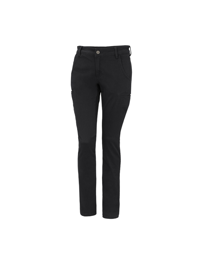 Work Trousers: e.s. Trousers  Chino, ladies' + black