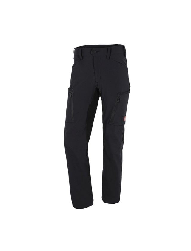 Work Trousers: Winter cargo trousers e.s.vision stretch, men's + black 2