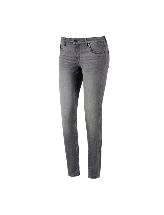 Work Trousers: e.s. 5-pocket stretch jeans, ladies' + graphitewashed 1