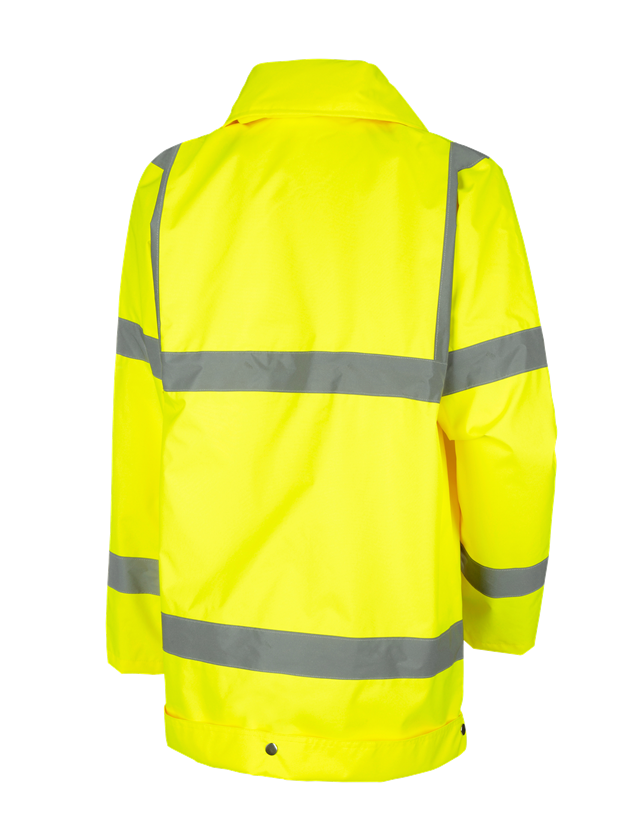 Work Jackets: STONEKIT High-vis rain jacket + high-vis yellow 1