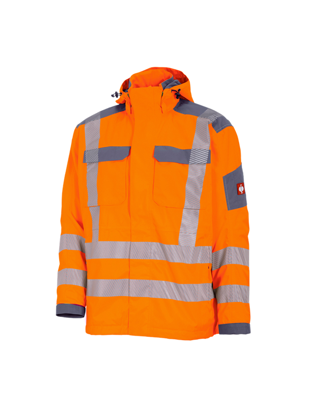 Work Jackets: High-vis functional jacket e.s.prestige + high-vis orange/grey 1