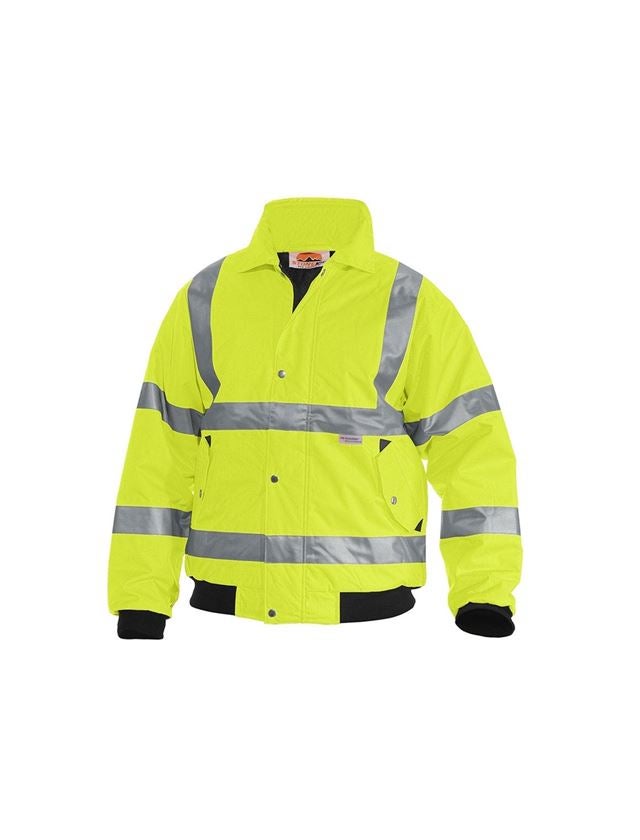 Work Jackets: STONEKIT High-vis pilot jacket + high-vis yellow