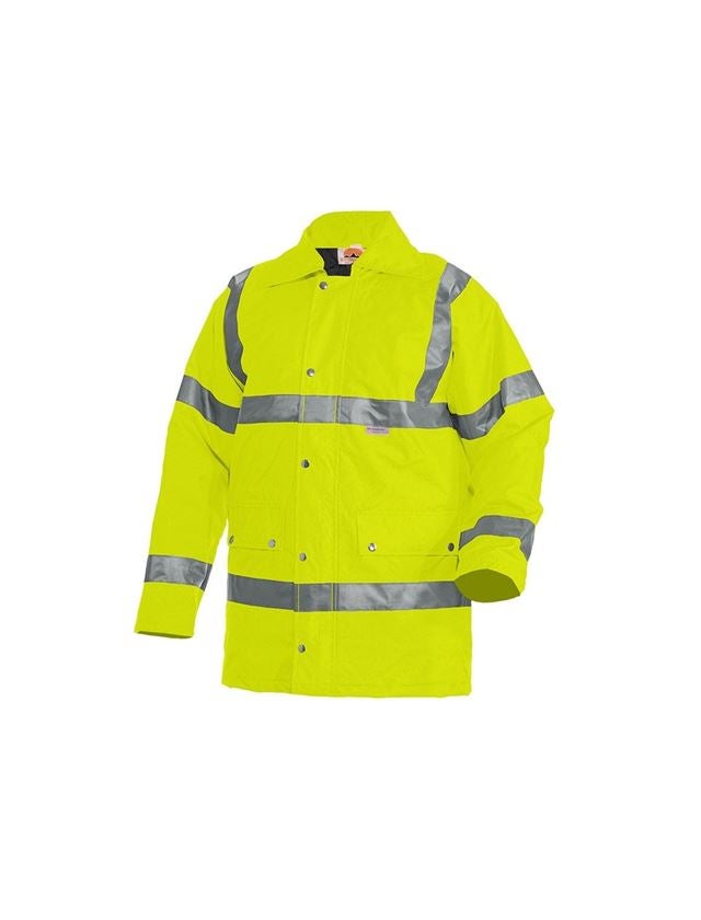 Work Jackets: STONEKIT High-vis parka + high-vis yellow