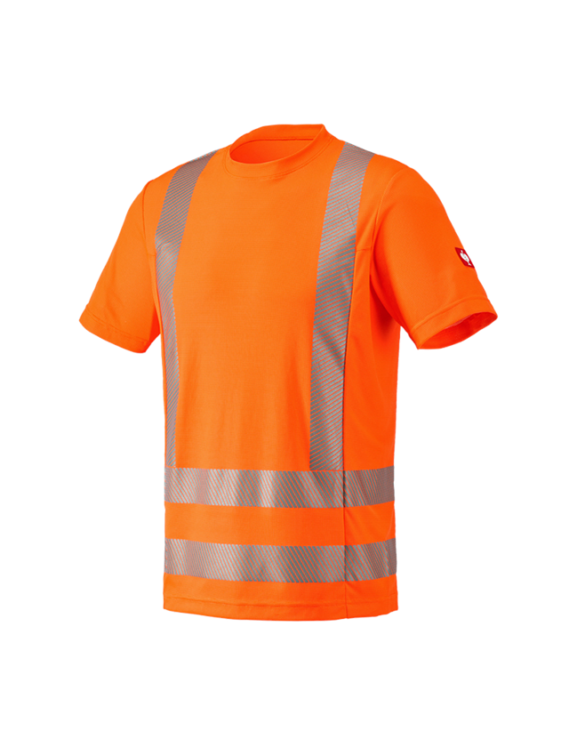 Shirts, Pullover & more: e.s. High-vis functional T-Shirt + high-vis orange
