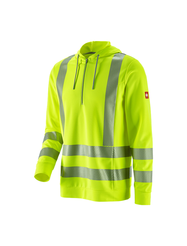 Shirts, Pullover & more: e.s. High-vis functional hoody-longsleeve UV + high-vis yellow