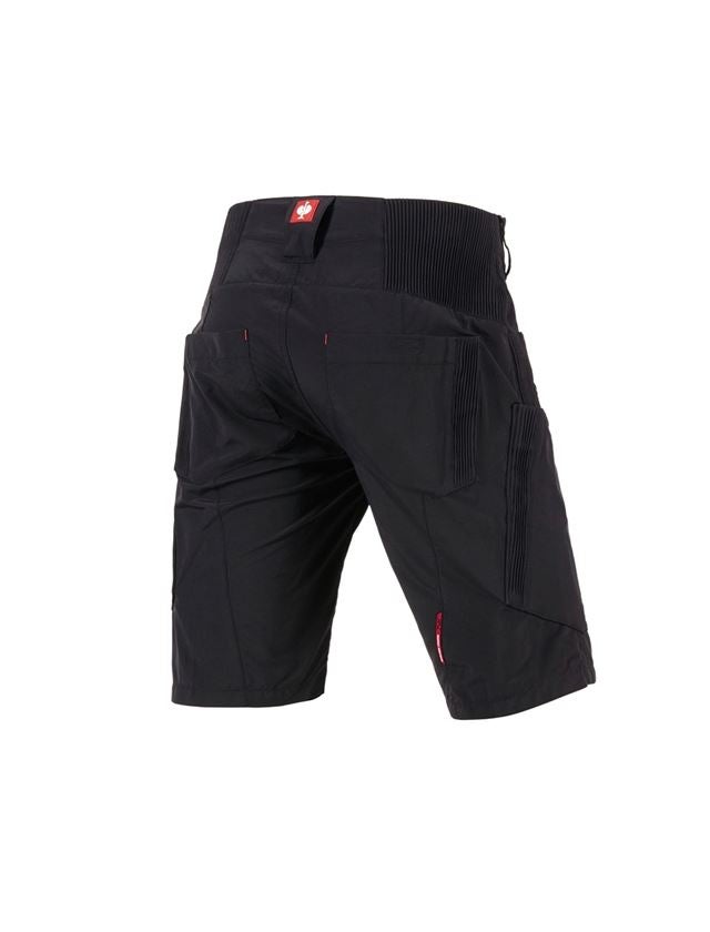 Work Trousers: e.s. Functional shorts Superlite + black/red 2