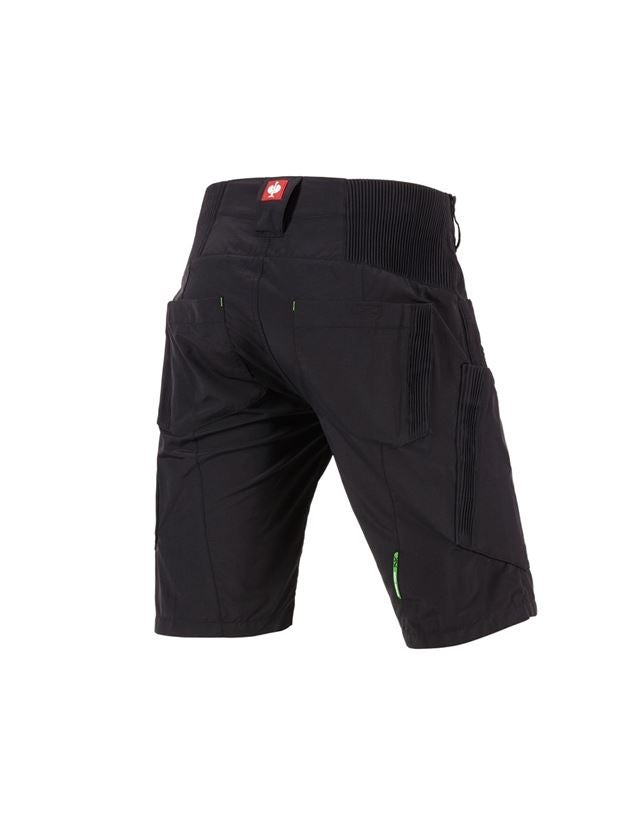 Work Trousers: e.s. Functional shorts Superlite + black/neon green 3