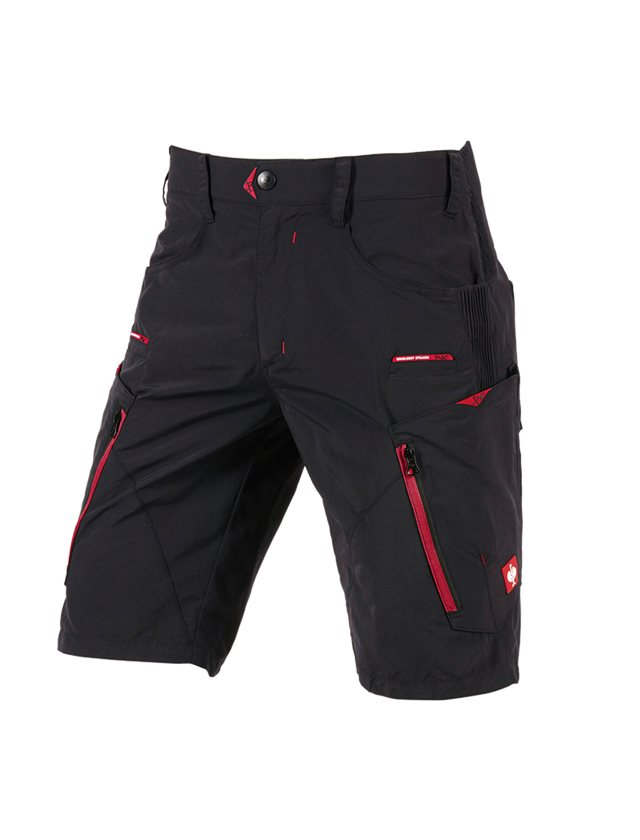 Work Trousers: e.s. Functional shorts Superlite + black/red 1