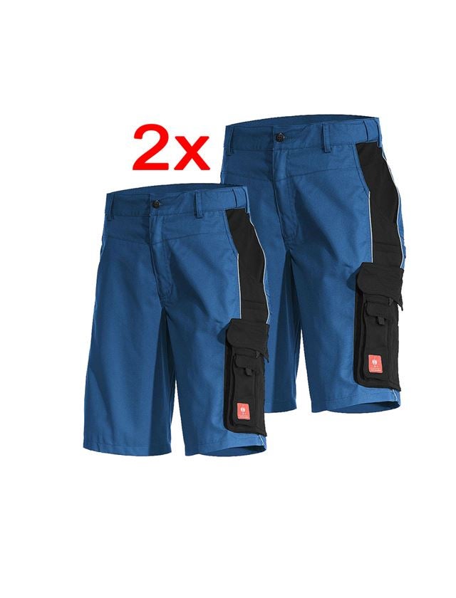 Clothing: Combo-Set: 2x e.s. Shorts active + royal/black