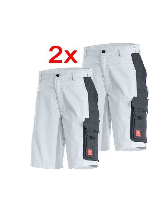 Clothing: Combo-Set: 2x e.s. Shorts active + white/grey