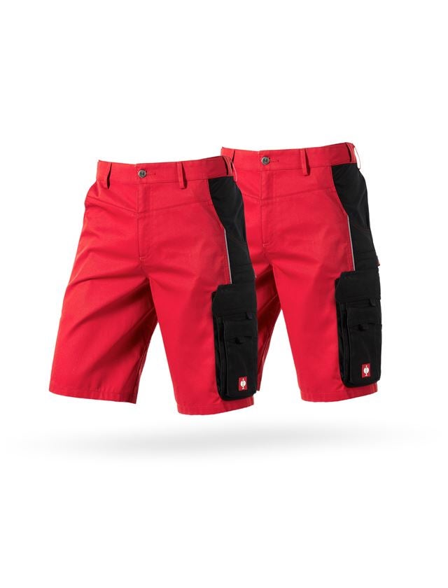 Clothing: Combo-Set: 2x Shorts e.s.active + red/black