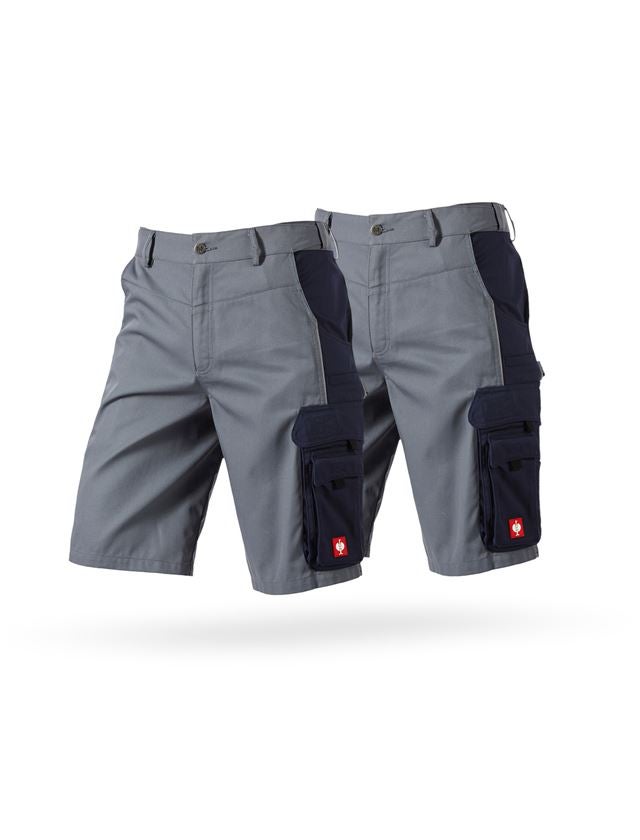 Clothing: Combo-Set: 2x Shorts e.s.active + grey/navy