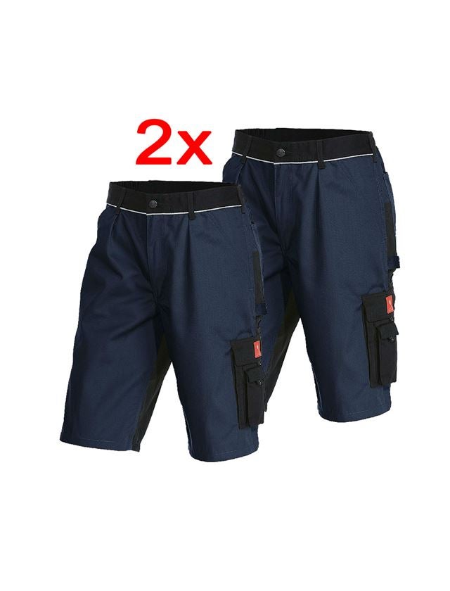 Clothing: Combo-Set: 2x shorts e.s. image + navy/black