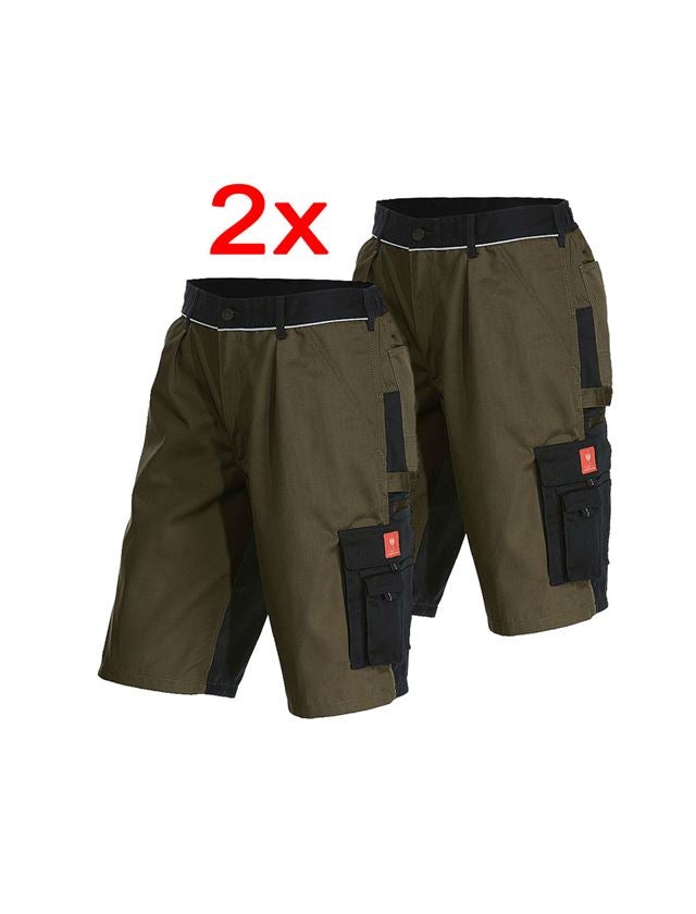Clothing: Combo-Set: 2x shorts e.s. image + olive/black