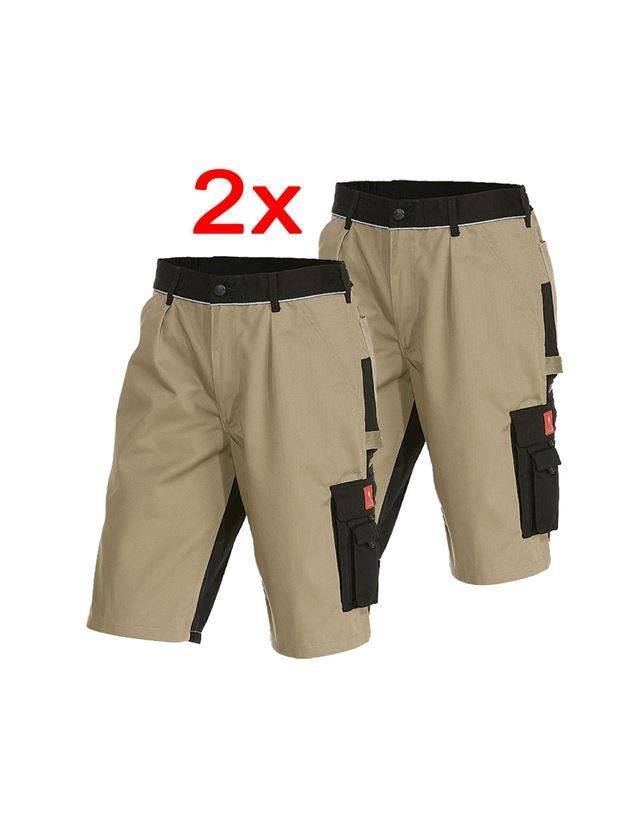 Clothing: Combo-Set: 2x shorts e.s. image + khaki/black
