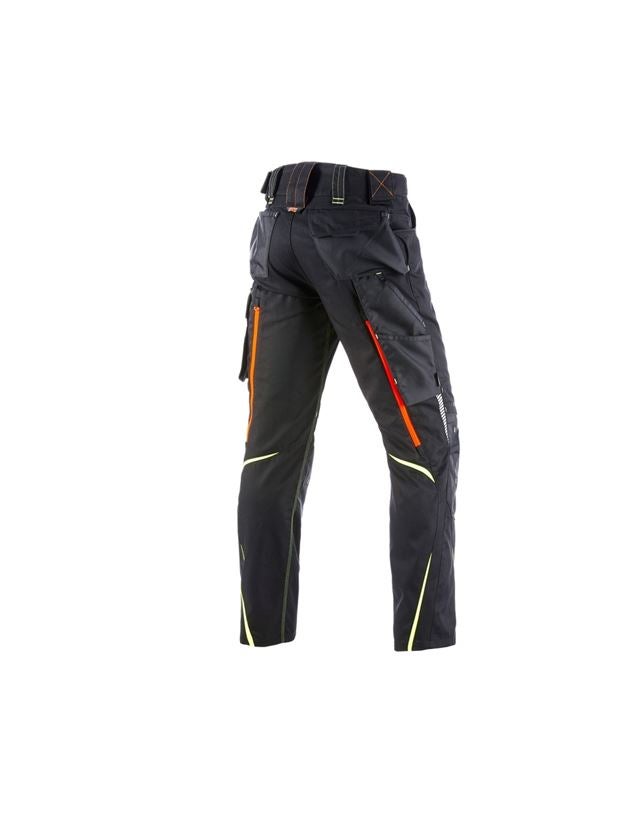 Work Trousers: Winter trousers e.s.motion 2020, men´s + black/high-vis yellow/high-vis orange 3