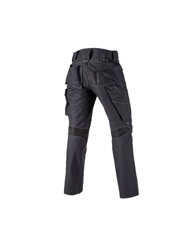 Work Trousers: Trousers e.s.roughtough tool-pouch + black 3