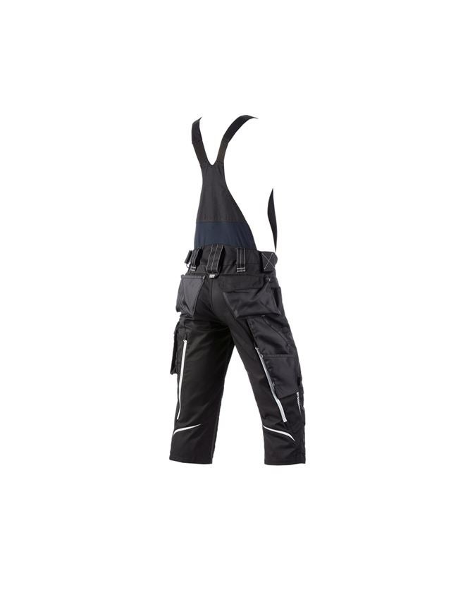 Work Trousers: 3/4 bib & brace e.s.motion 2020 + black/platinum 1