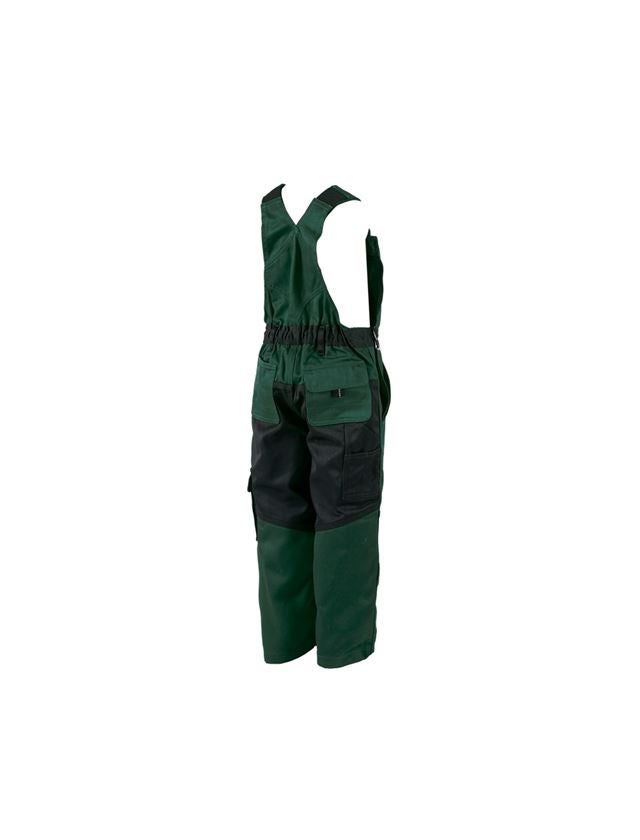 Trousers: Children's bib & brace e.s.image + green/black 3