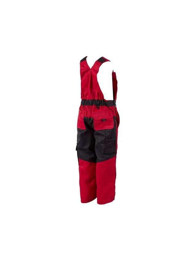 Trousers: Children's bib & brace e.s.image + red/black 3