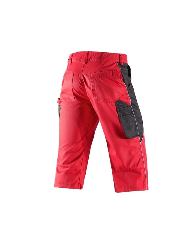 Work Trousers: e.s.active 3/4 length trousers + red/black 3