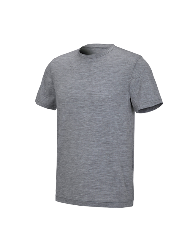 Shirts, Pullover & more: e.s. T-shirt Merino light + grey melange 2