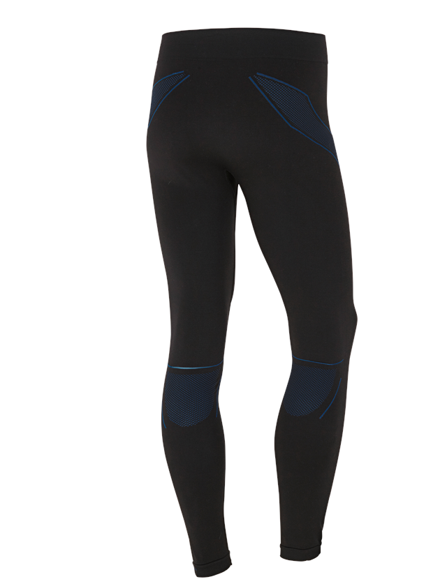 Cold: e.s. functional long-pants seamless-warm + black/gentianblue 2