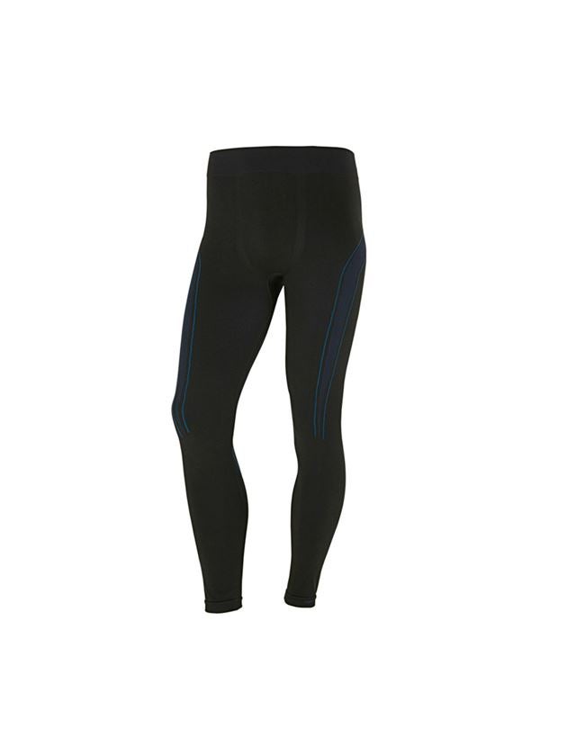 Underwear | Functional Underwear: e.s. functional long-pants seamless-warm + black/gentian blue