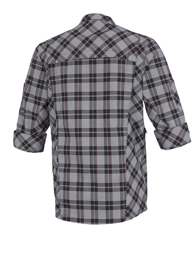 Work Jackets: Work jacket short sleeved e.s.fusion, men's + black/white/red 1