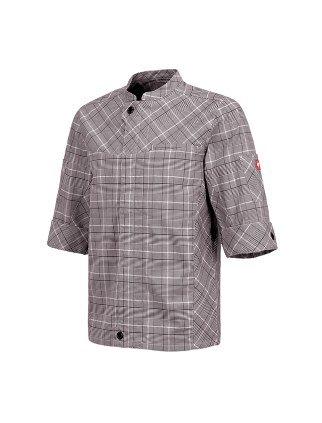 Work Jackets: Work jacket short sleeved e.s.fusion, men's + chestnut/white