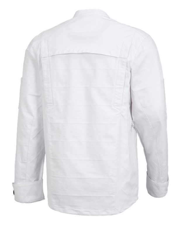 Work Jackets: Work jacket long sleeved e.s.fusion, men's + white 1