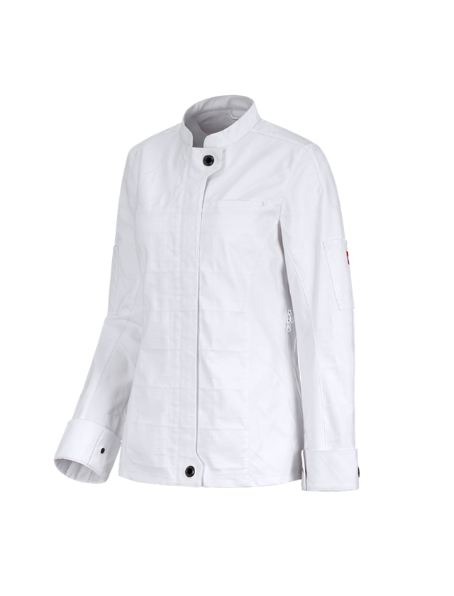 Topics: Work jacket long sleeved e.s.fusion, ladies' + white