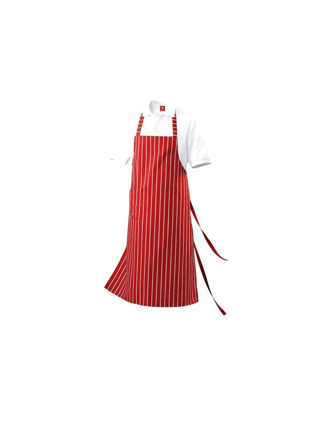 Aprons: Bib Apron Turin + red/white