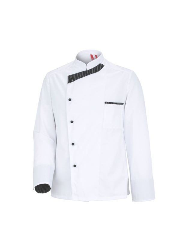 Topics: Chefs Jacket Elegance Long-Sleeved + white/black