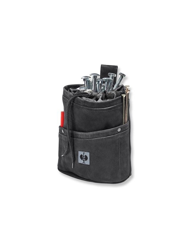 Tool bags: Leather nail bag XL e.s.vintage + black
