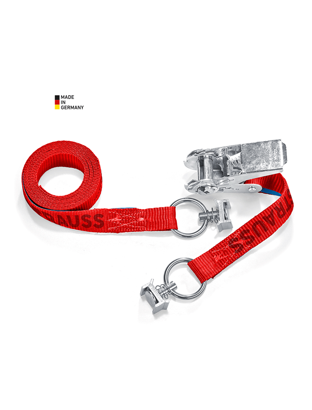 Tension straps: Lashing strap, 2-pc with ratchet + end fitting