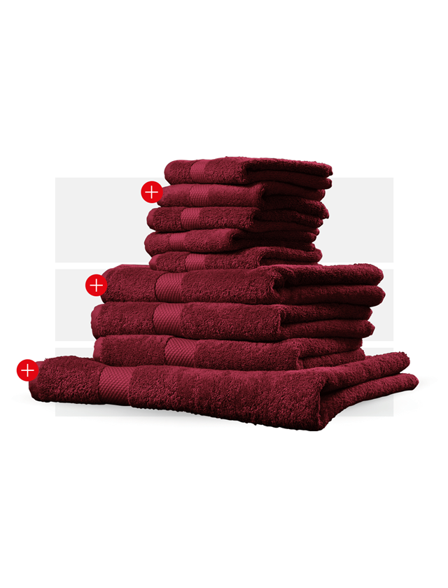 Tools & Equipment: Towel premium gift set + bordeaux